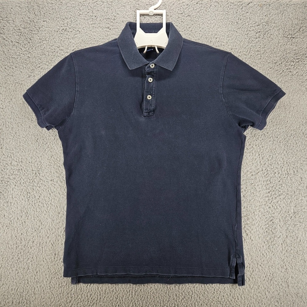 Bonobos Mens Slim Fit Polo Shirt Navy Blue Cotton Pique Short Sleeve Size M